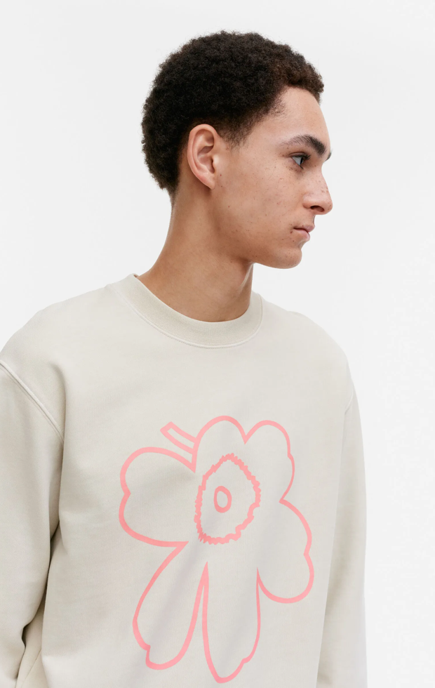 Loisto Piirto Unikko Placement sweatshirt – organic cotton French terry