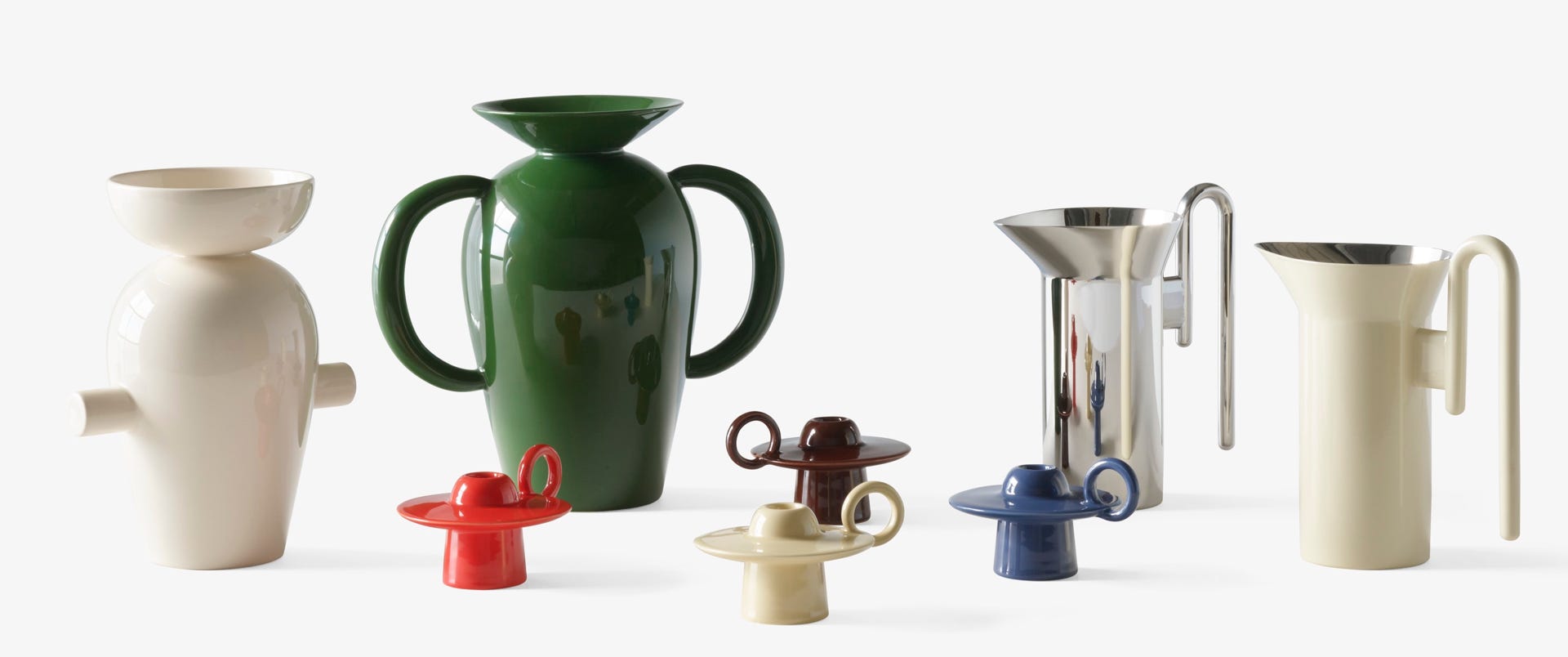 Momento â€“ vases, jugs, candleholders  &Tradition  Jaime Hayon, 2023 