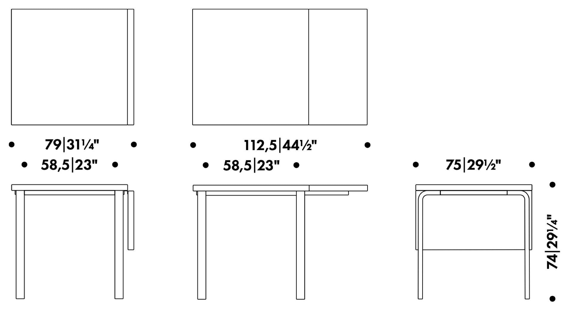 Table pliante DL81C Alvar Aalto, 1933