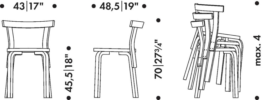 Chair 68 Alvar Aalto, 1935 
