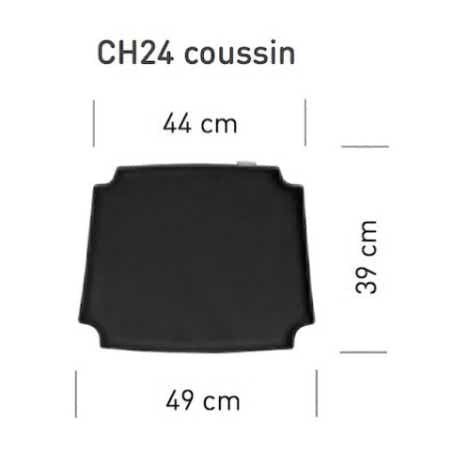 Coussins d’assise  pour chaise Wishbone CH24 
