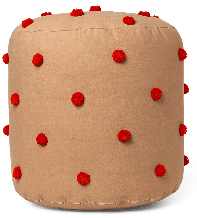 Dot Tufted Pouf and cushion