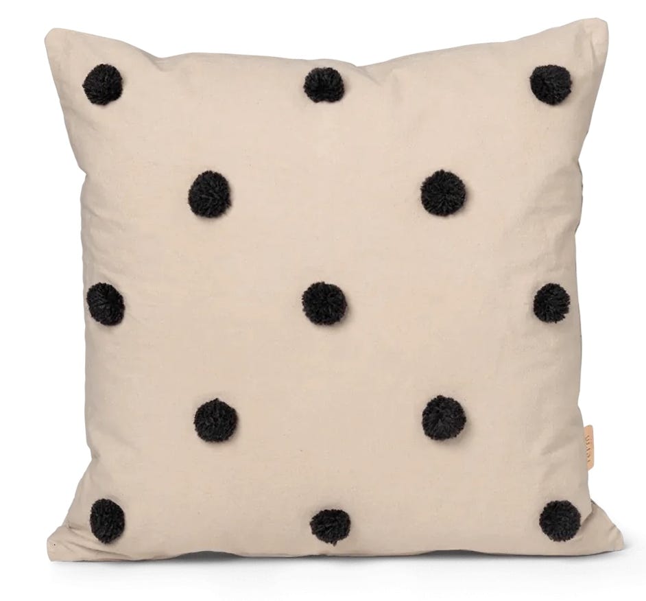 Dot Tufted Pouf and cushion