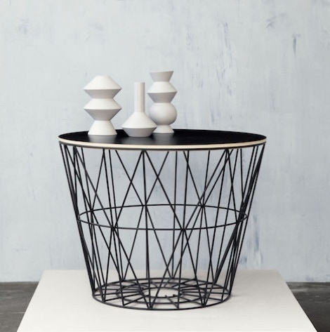 WIRE  basket - side table  