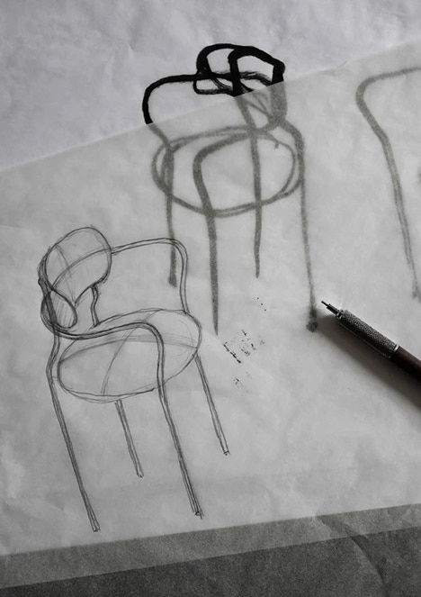 coco chair sketch - gubi