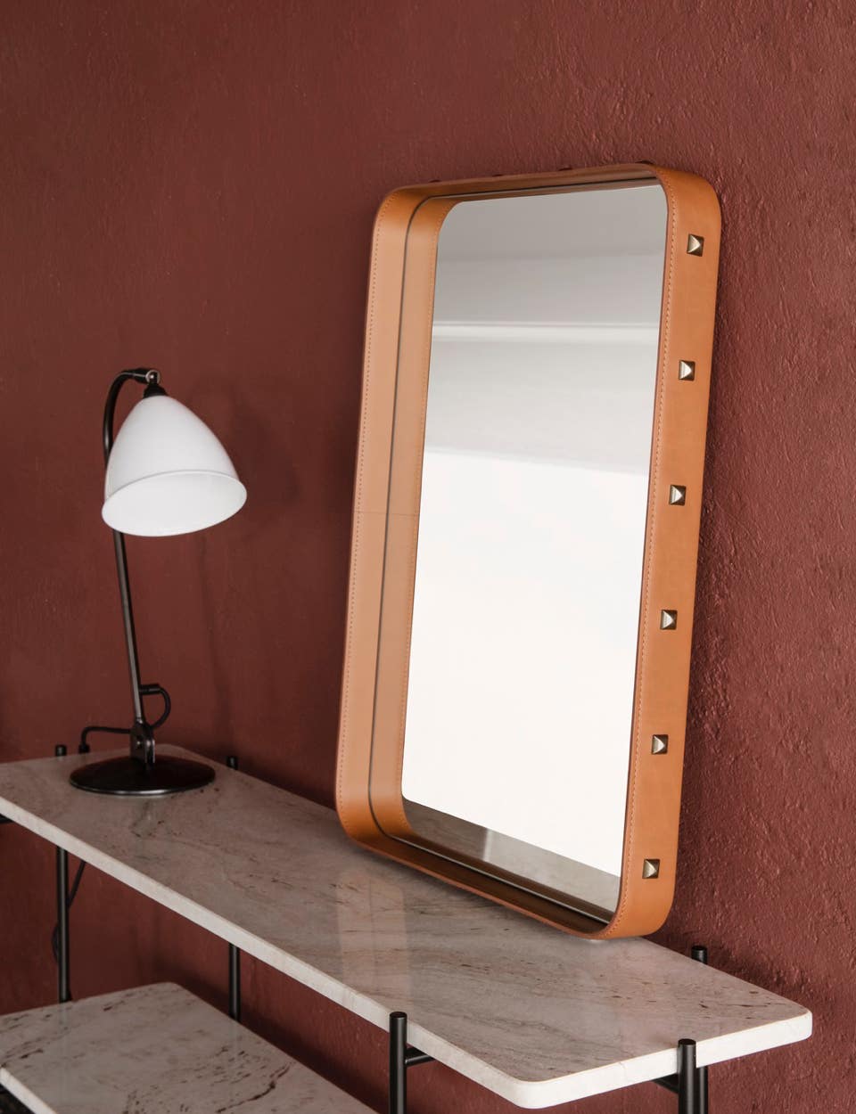 ADNET rectangular mirror Jacques Adnet, 1950