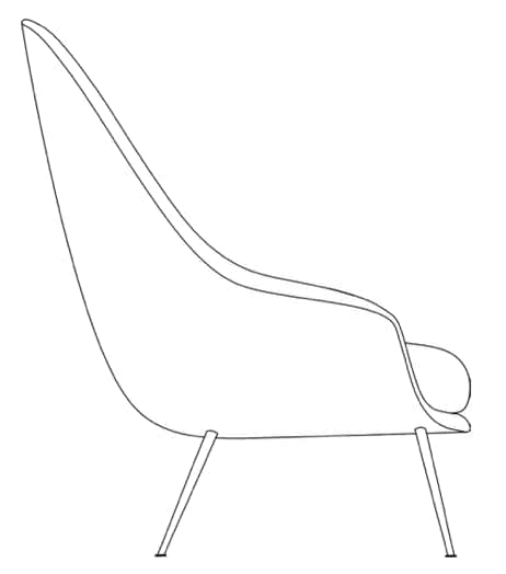  BAT Lounge Chair high or low back GamFratesi, 2018