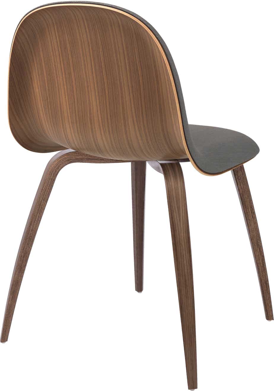 Chaise 3D rembourrée, coque bois Komplot Design