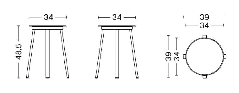 REVOLVER Table â€“ Tabouret â€“ Tabouret de bar  design Leon Ransmeier 