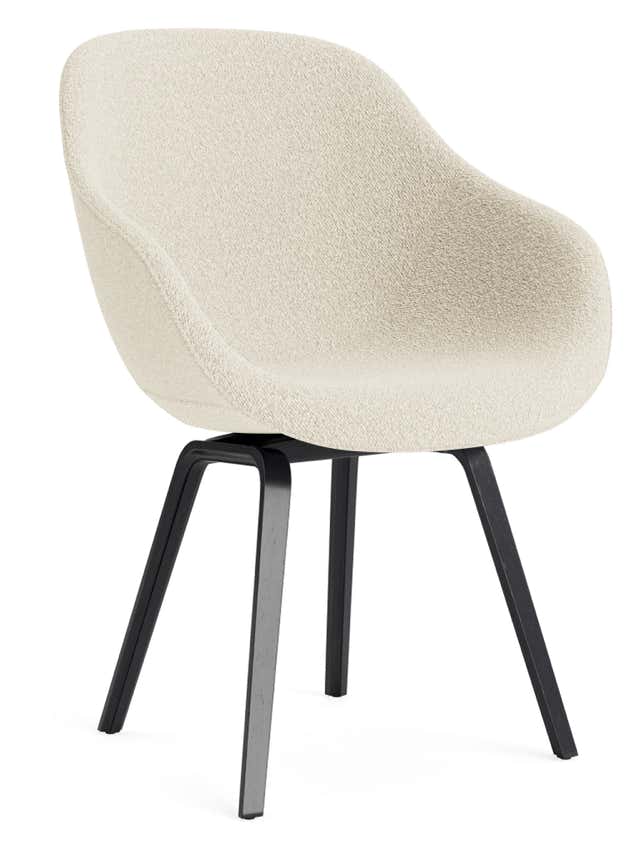 AAC123 / AAC123 Soft Chair upholstered shell / wood base 