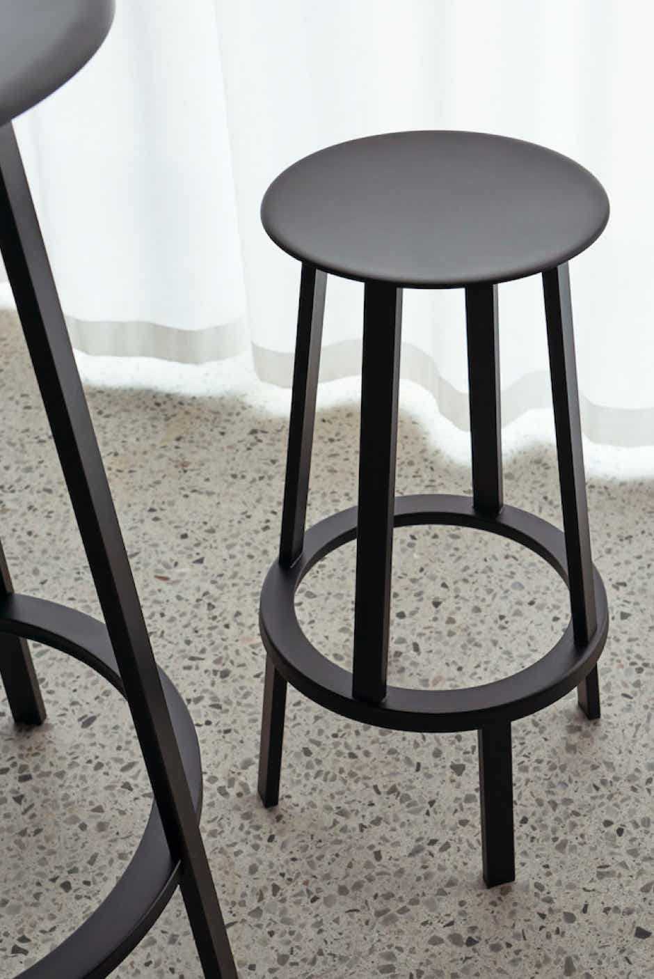 REVOLVER table, swivel stool & barstool  Leon Ransmeier 