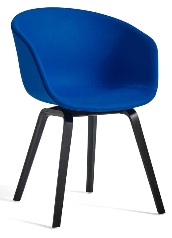 AAC23 / AAC23 Soft Chair upholstered shell / wood base 