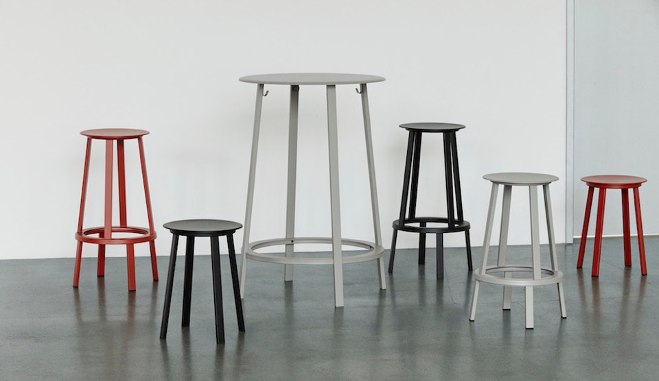 REVOLVER table, swivel stool & barstool  Leon Ransmeier 