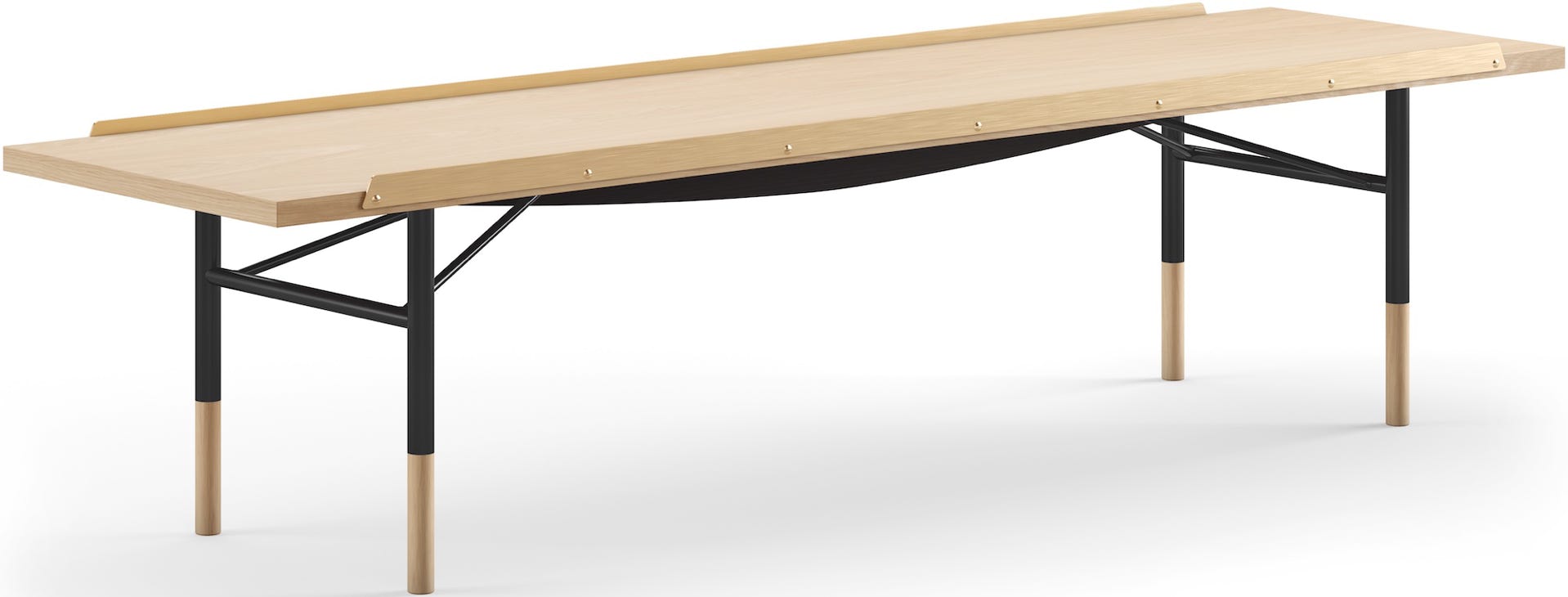 Table Bench – Noir + Chêne huilé clair