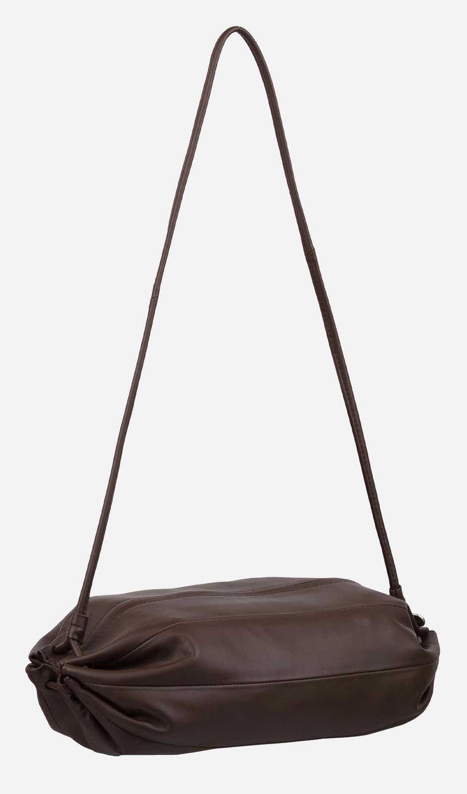brown Karla shoulder bag – 13 x 35 x 19 cm – leather