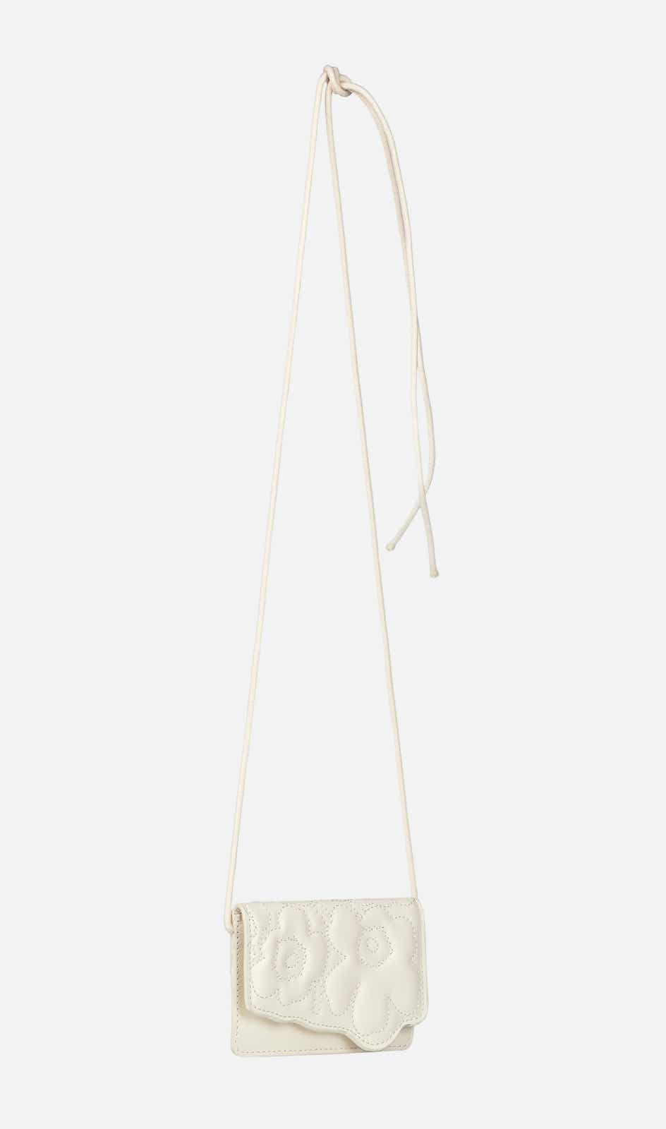 Unikko Belt Bag – 11 x 7,5 cm – leather with topstitched Unikko pattern