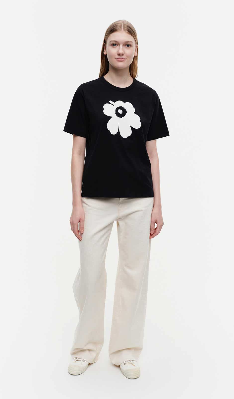 Erna Relaxed Unikko Placement t-shirt – organic cotton jersey