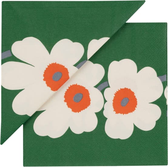 serviettes en papier Unikko 60th Anniversary vert