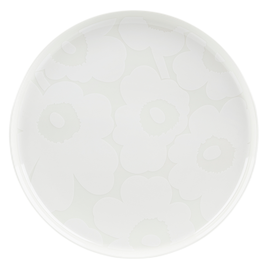 white Unikko plate Ã˜25 cm