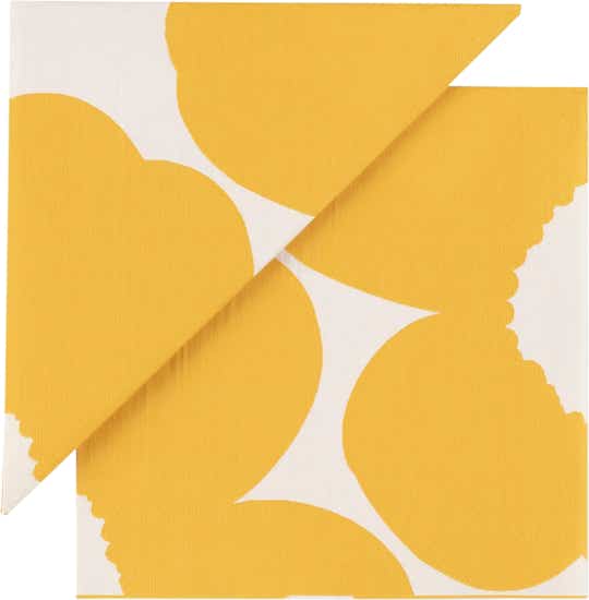 serviettes en papier Isot Unikot crÃ¨me jaune