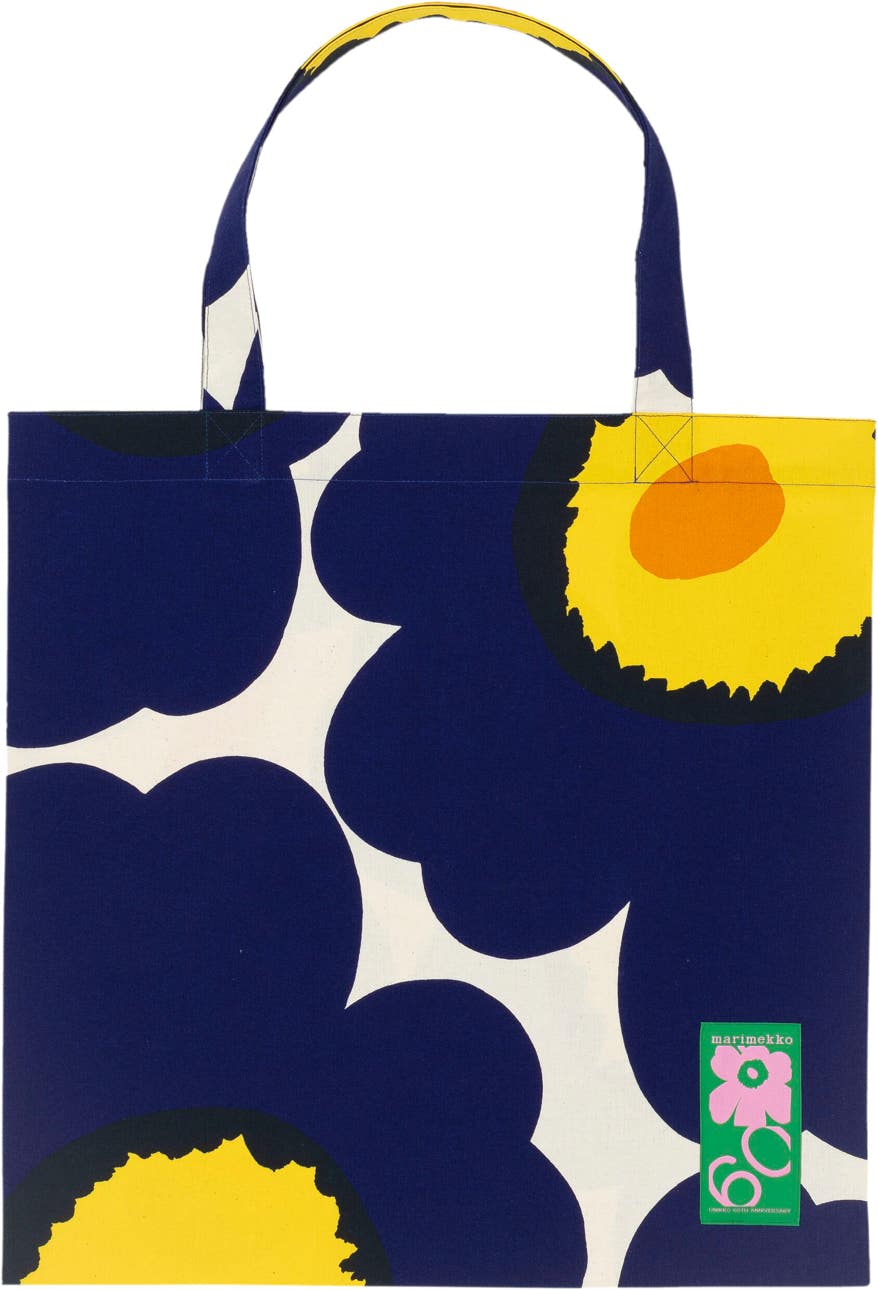 Unikko unbleached cotton tote bag – 44 x 43 cm
