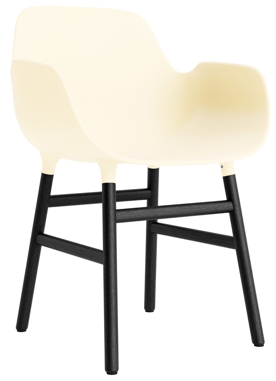 Form Plastic chairs, wood legs Simon Legald, 2014