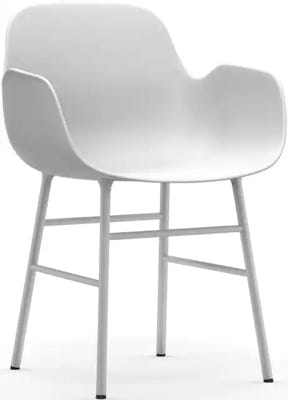 Chaise Form – coque plastique, pieds métal Simon Legald – Normann Copenhagen