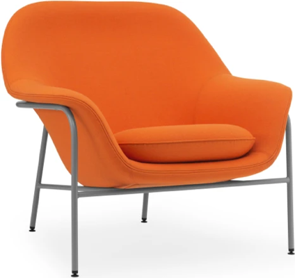 Drape Lounge chair, metal legs Simon Legald, 2022 – Normann Copenhagen
