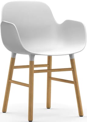 Form Chair – plastic shell, wood legs Simon Legald – Normann Copenhagen