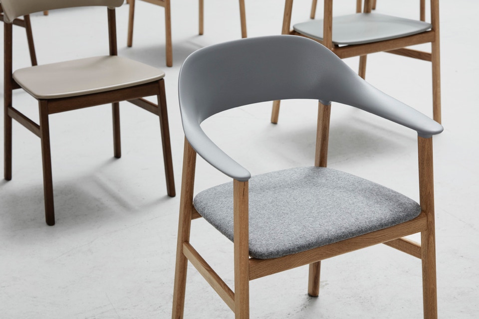 Normann Copenhagen – HERIT Chair with armrests – Simon Legald, 2018