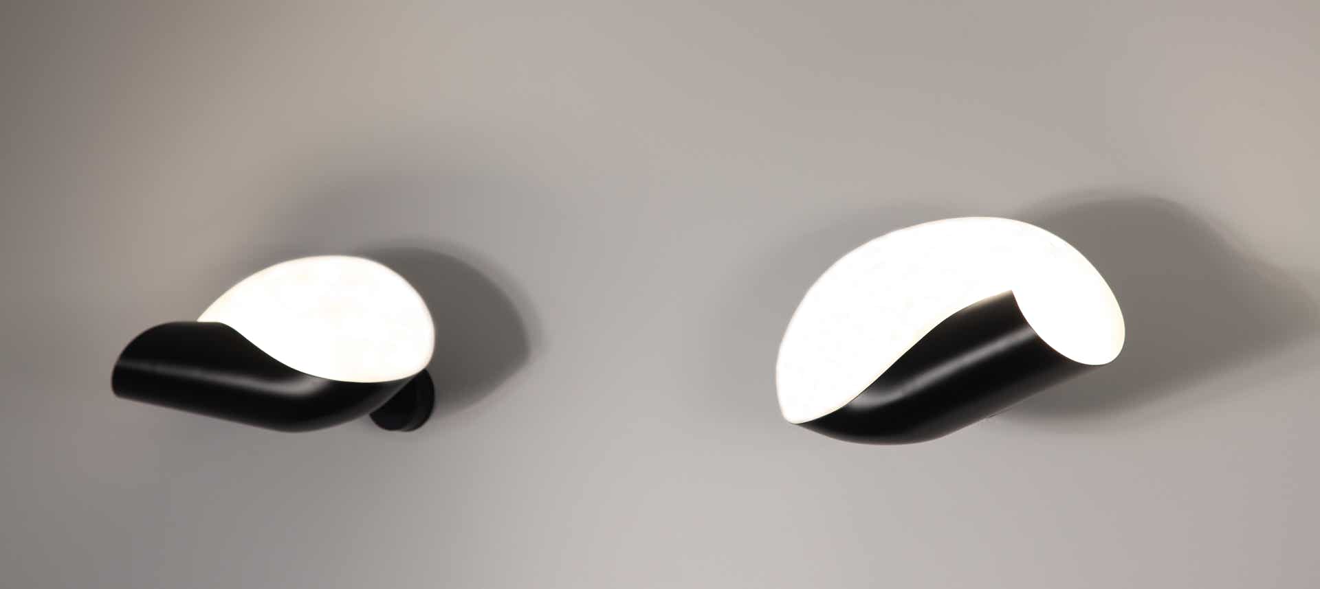 Serge Mouille Small Wall Lamps