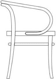 Chaise 210 P (assise et dossier rembourrées)