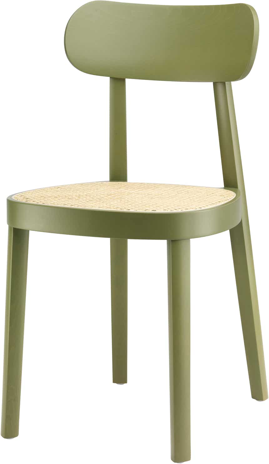 118 / 118 F chair (cane seat) Olive green beech