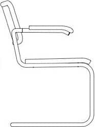 S64 SPV armchair (upholstered seat)