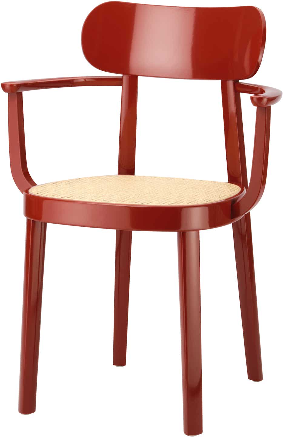 118 / 118 F chair (cane seat) Dark red