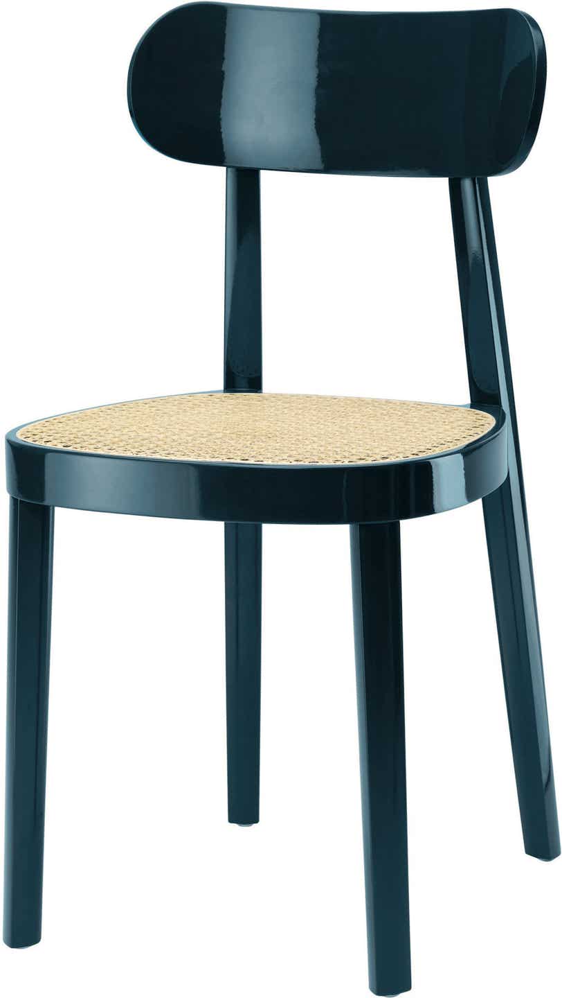 118 / 118 F chair (cane seat) Dark blue