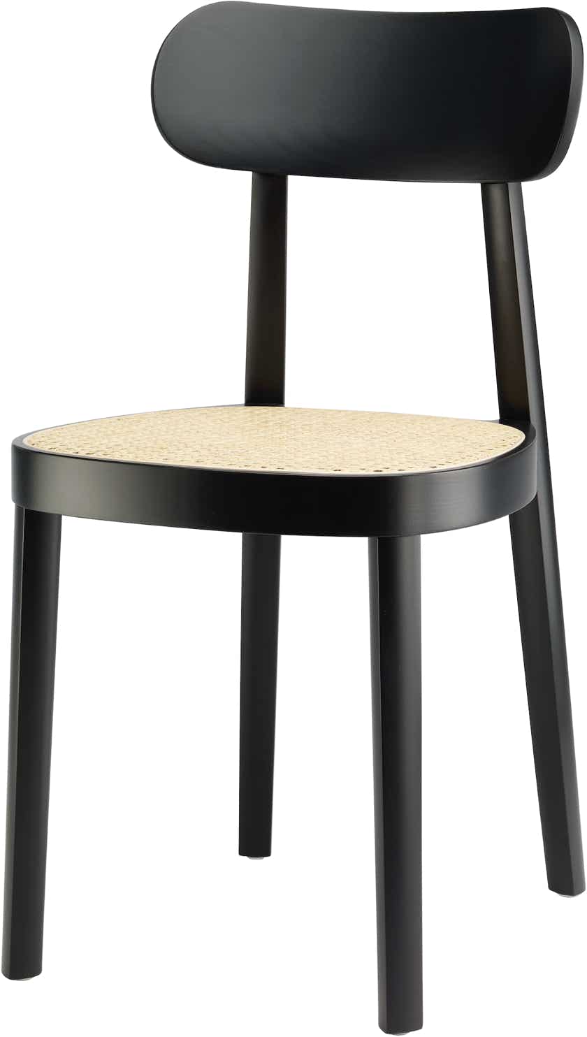118 / 118 F chair (cane seat) Black beech