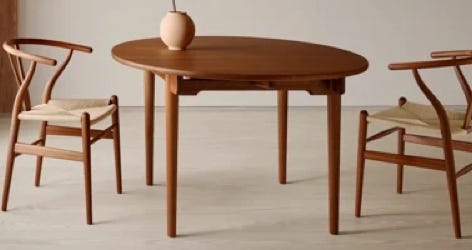 table extensible CH337 design Hans Wegner, 1962 Carl Hansen & SÃ¸n