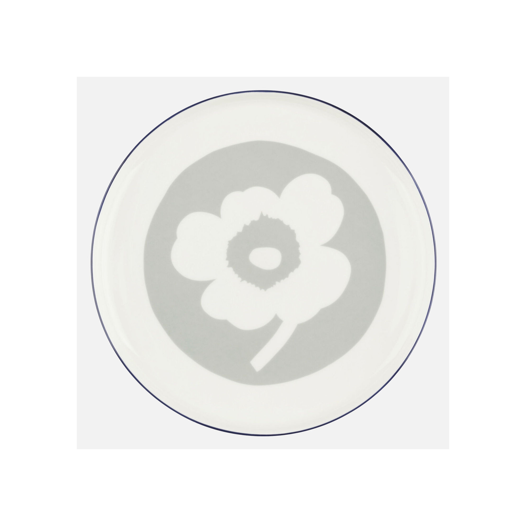 Unikko 195 plate 25cm (one white flower) - Marimekko Unikko 195 plate 25cm (one white flower) - Marimekko